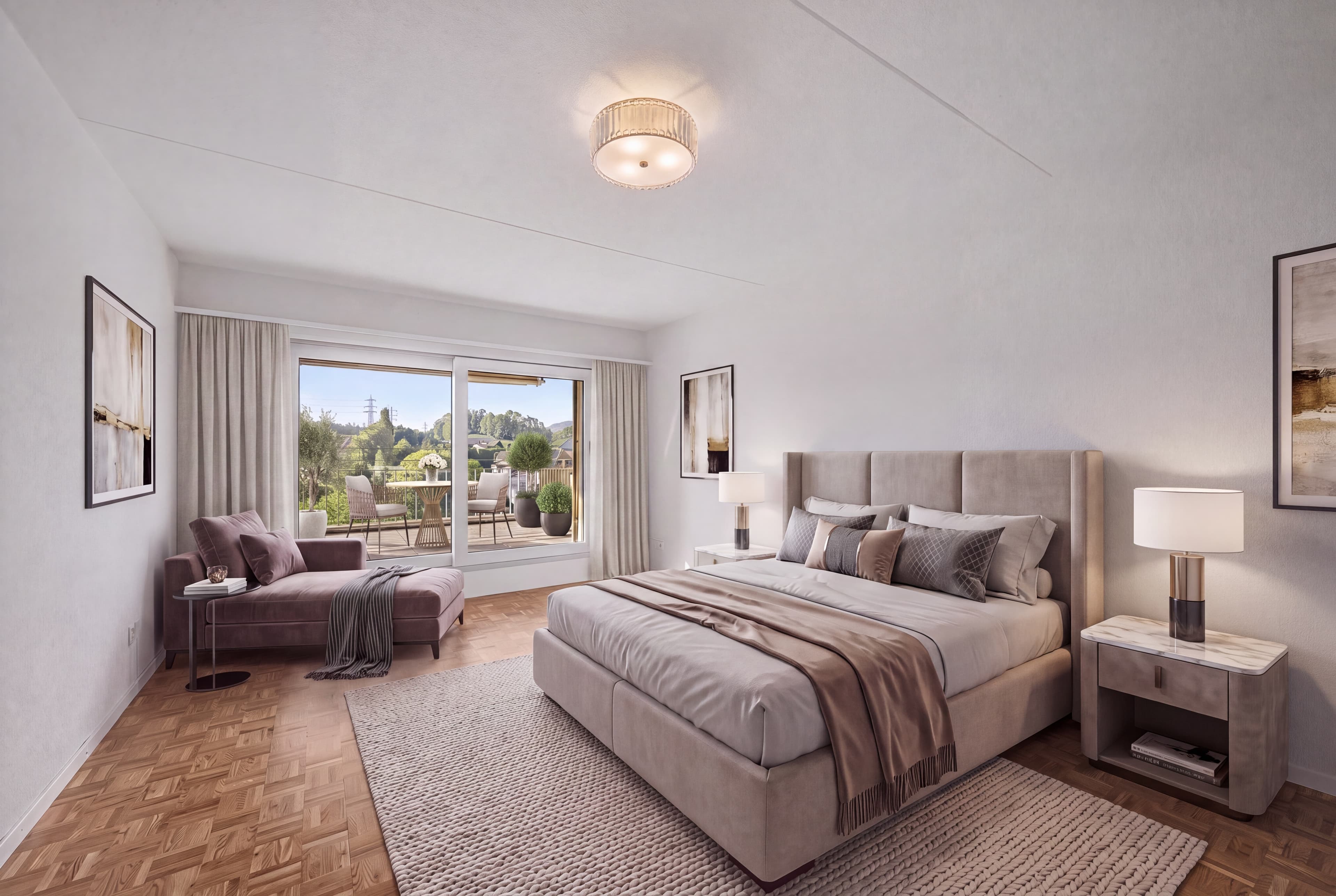 2.0 - Zimmerwohnung mit 94 m² Dachterrasse und Blick ins Grüne in 8136 Gattikon – Bild 2
