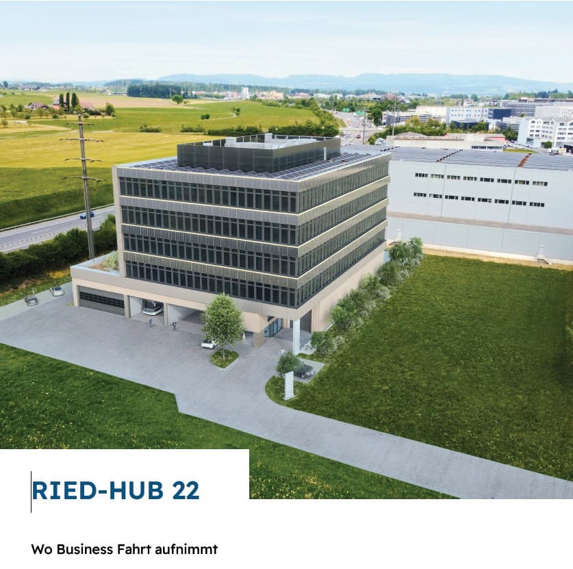 RIED-HUB 22 – Moderne Gewerbe- und Büroflächen in Rotkreuz in 6343 Rotkreuz – Bild 1