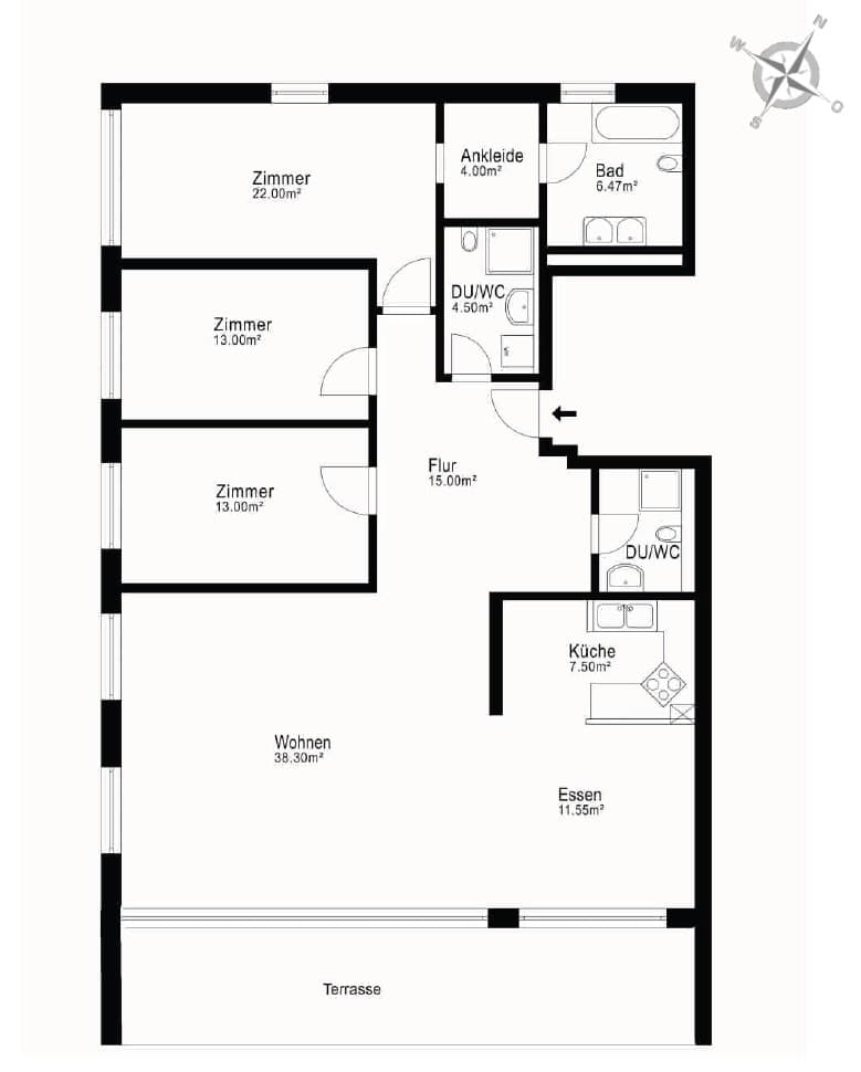Zug - 4.5-Zimmerwohnung mit See- und Bergsicht! in 6300 Zug – Bild 16